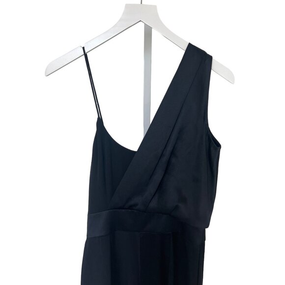 Cushnie Asymmetrical Jumpsuit With Waist Buckle & Pleat Accents - Picture 6 of 7